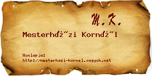 Mesterházi Kornél névjegykártya